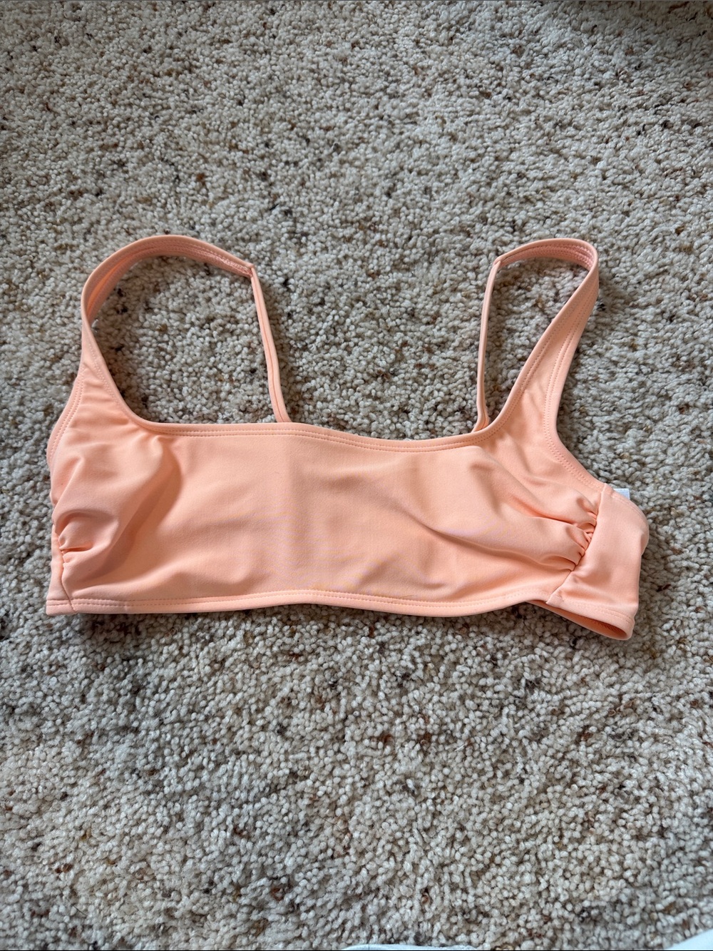 Peach Bikini Top - Scoop Neck Swim Bralette